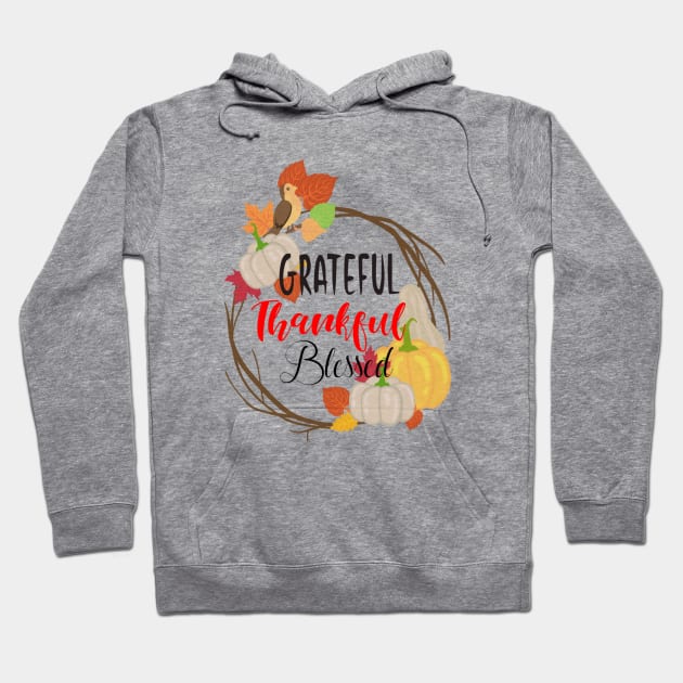 Grateful thankful blessed Hoodie by Cargoprints